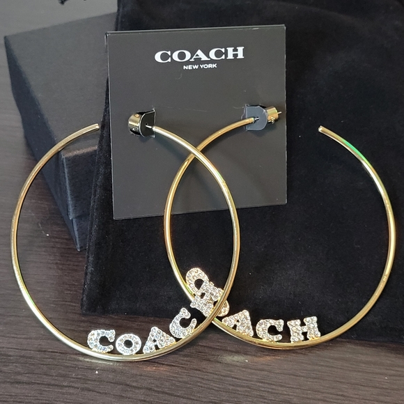 Coach Jewelry - Coach Large Hoop Earrings
